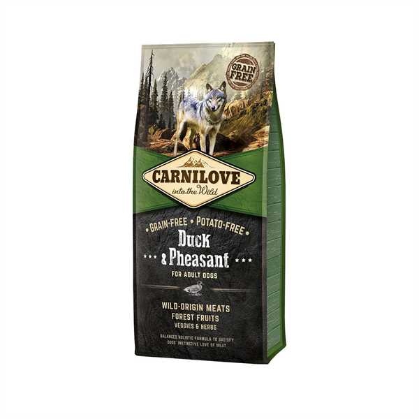 Carnilove Adult Grain Free Dry Dog Food - Duck and Pheasant