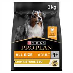 PRO PLAN All Sizes Light / Sterilised Adult Dry Dog Food - Chicken