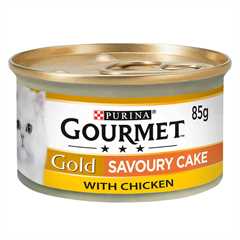 Gourmet Gold Savoury Cake Wet Cat Food - Chicken - 12x85g Cans