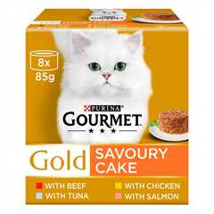 Gourmet Gold Savoury Cake Adult Wet Cat Food - Meat and Fish - 8x85g Cans