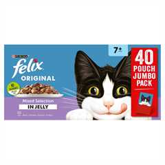 Felix Original Senior 7+ Wet Cat Food in Jelly - Mixed Selection - 40x85g Pouches
