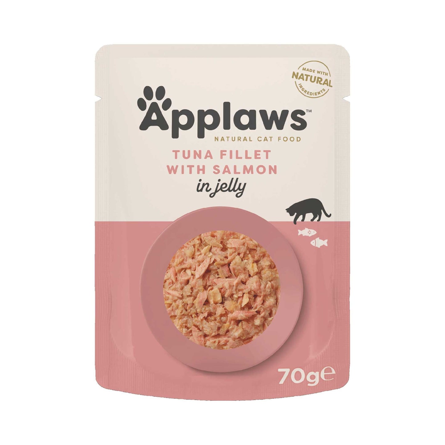 Applaws Adult Wet Cat Food Tuna Fillet with Salmon in Jelly - 16x70g pouches
