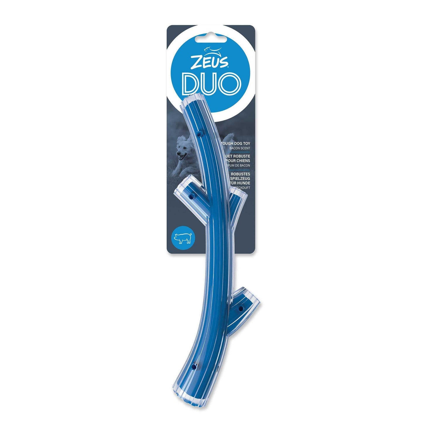 Zeus DUO Stick Dog Toy - Bacon Scented