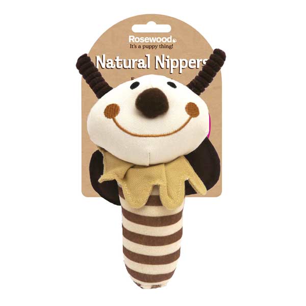 Rosewood Natural Nippers Shake & Rattle Dog Toy