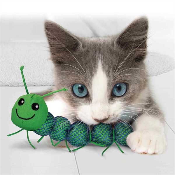 KONG Cat Nibble Critter Catnipillar Cat Toy