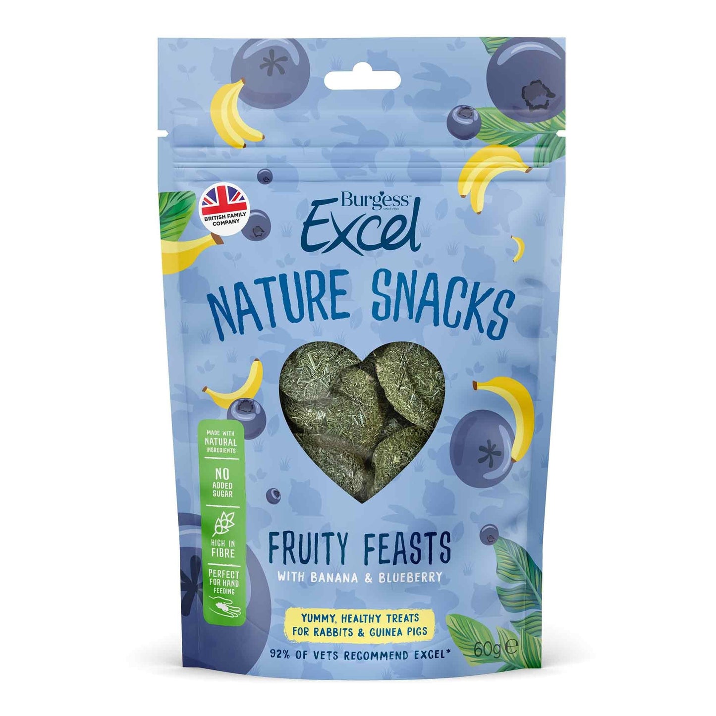 Burgess Excel Fruity Feasts with Banana & Blueberry - 60g