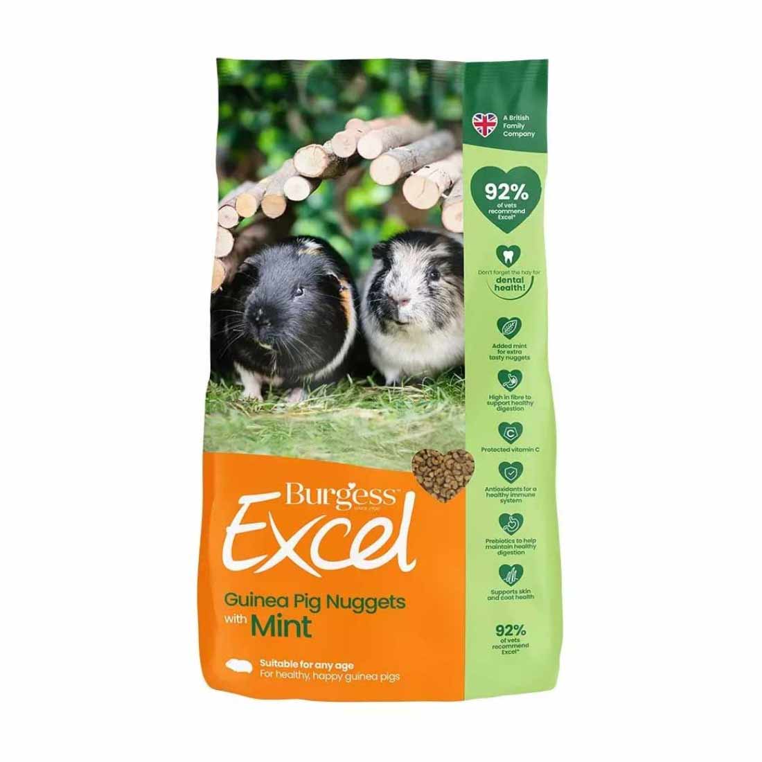 Burgess Excel Tasty Nuggets for Guinea Pigs - Mint