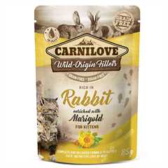 Carnilove Grain Free Kitten Wet Cat Food - Rabbit with Marigold - 24x85g Pouches