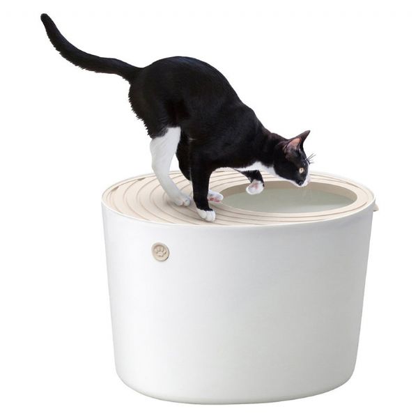 Iris Open Top Litter Box - W53cm - White