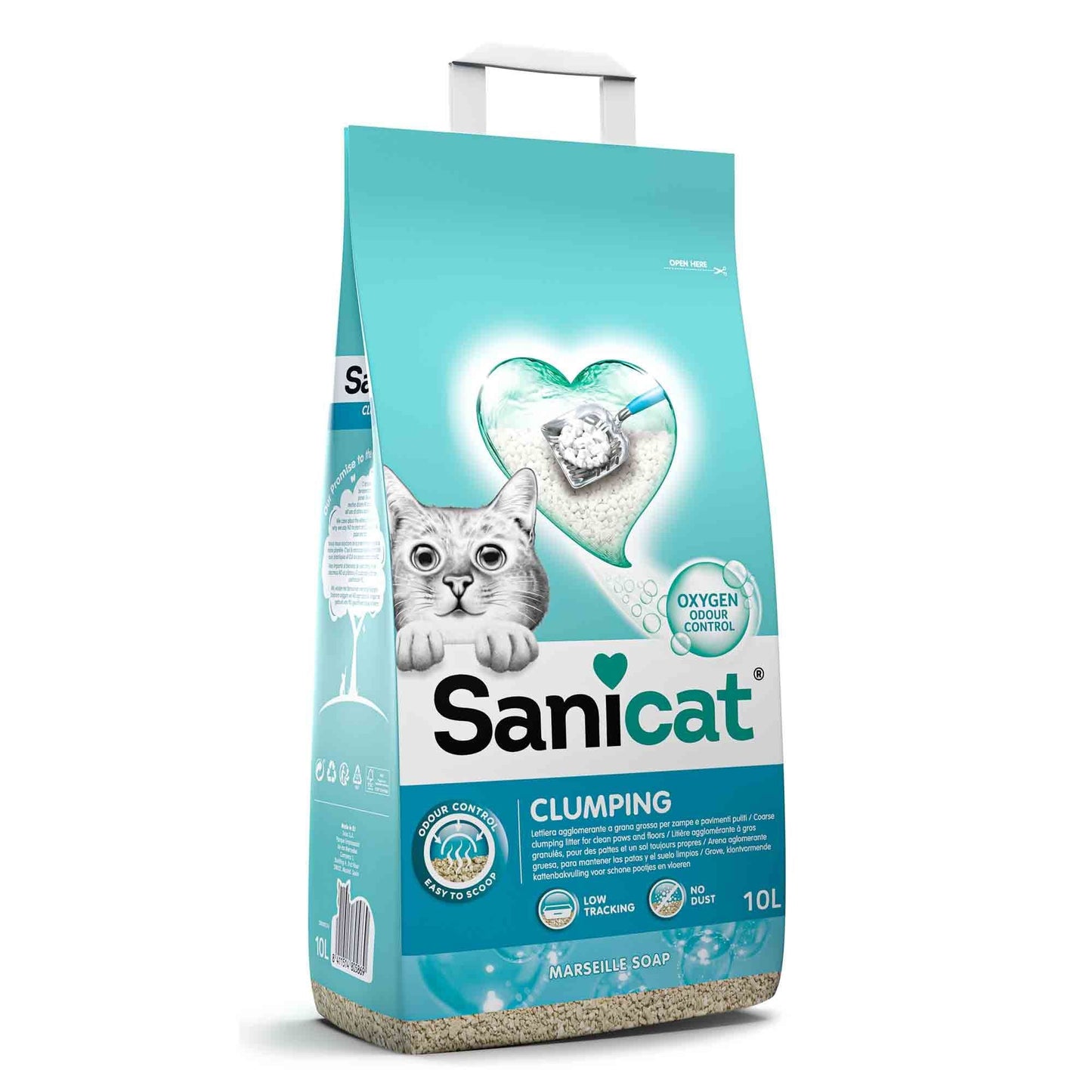 Sanicat Marseille Soap Scent Clumping Cat Litter - 10Ltr