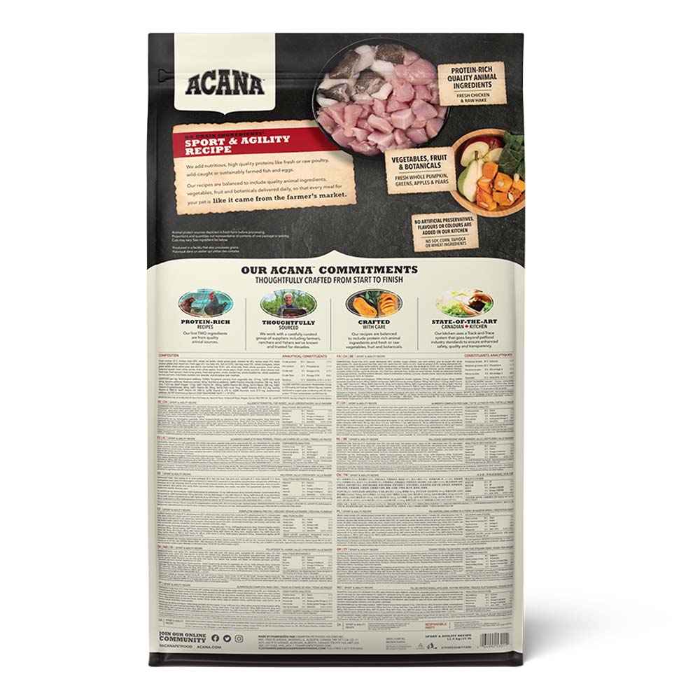 Acana Heritage Grain Free Sport & Agility Adult Dry Dog Food
