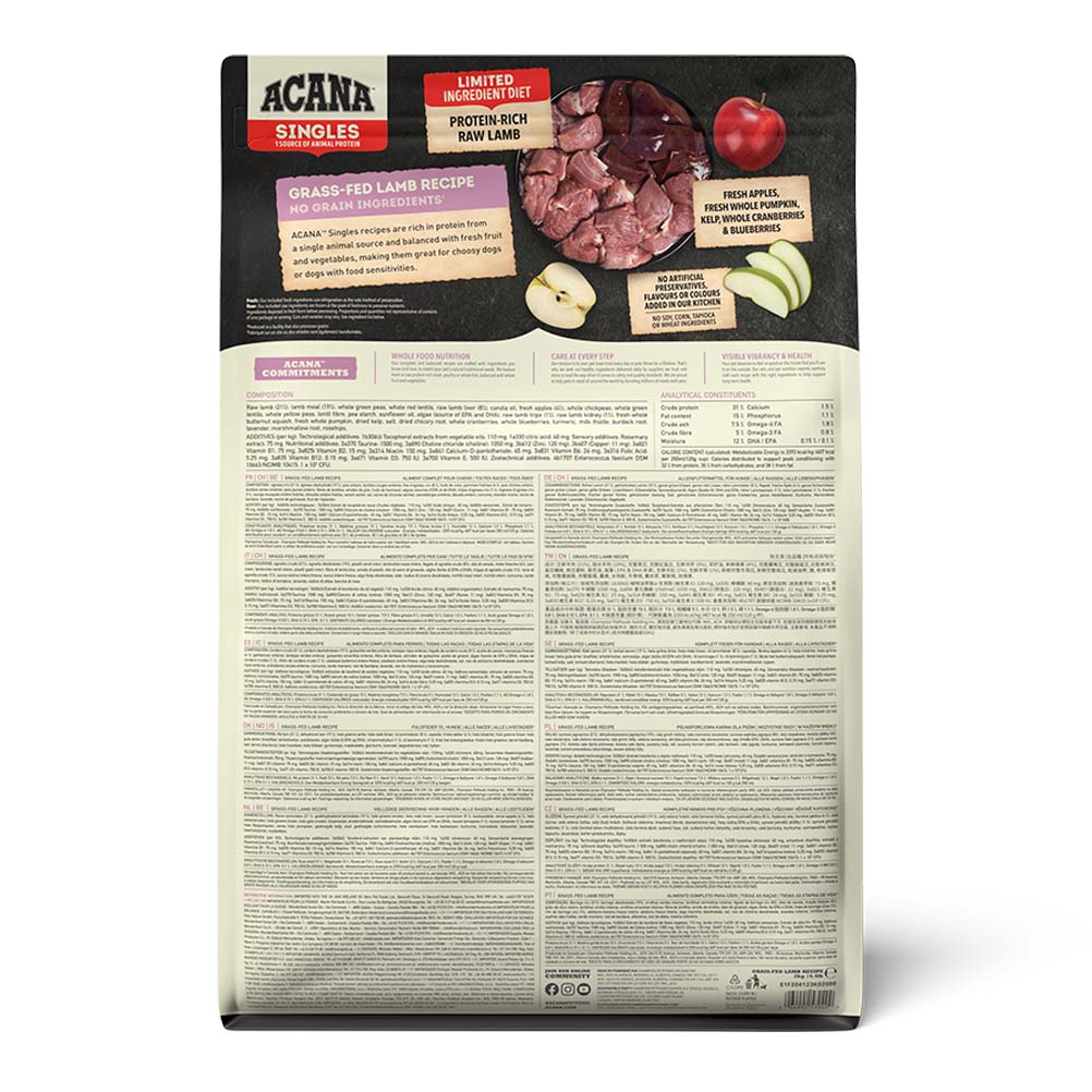 Acana Singles Grass Fed Lamb Adult Dry Dog Food
