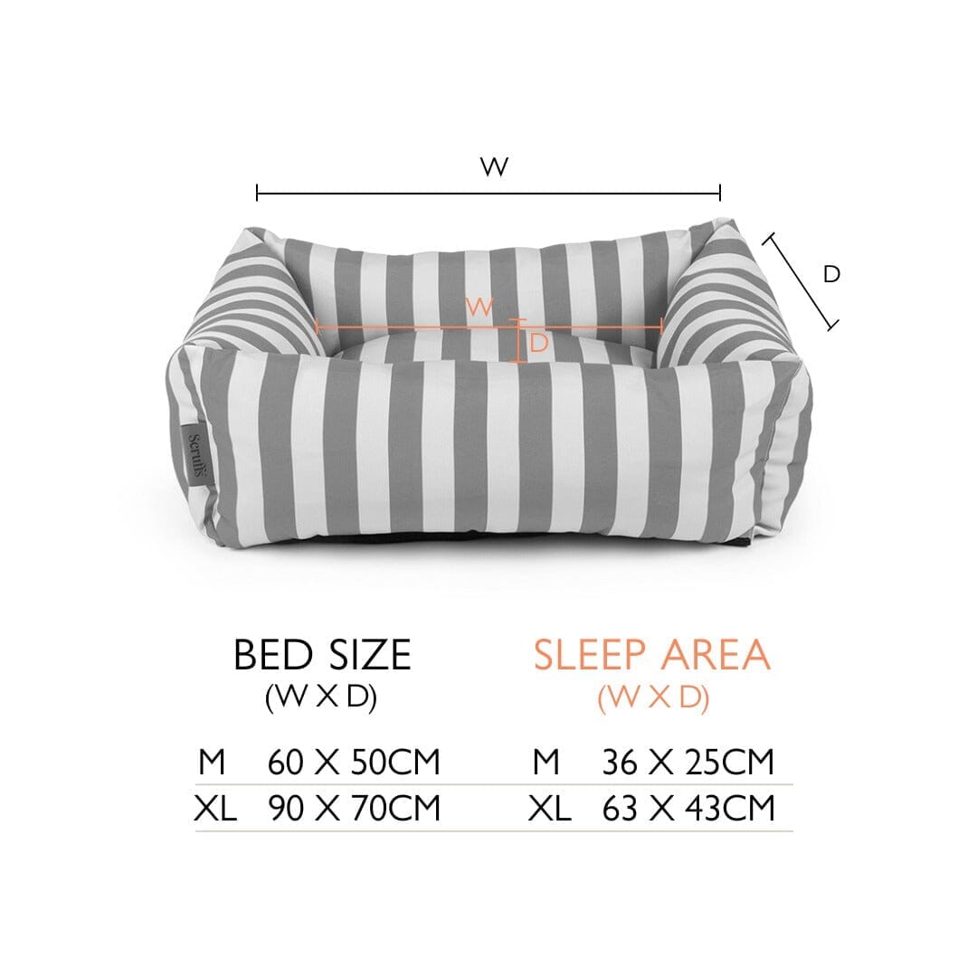 Scruffs Amalfi Striped Box Bed - Green