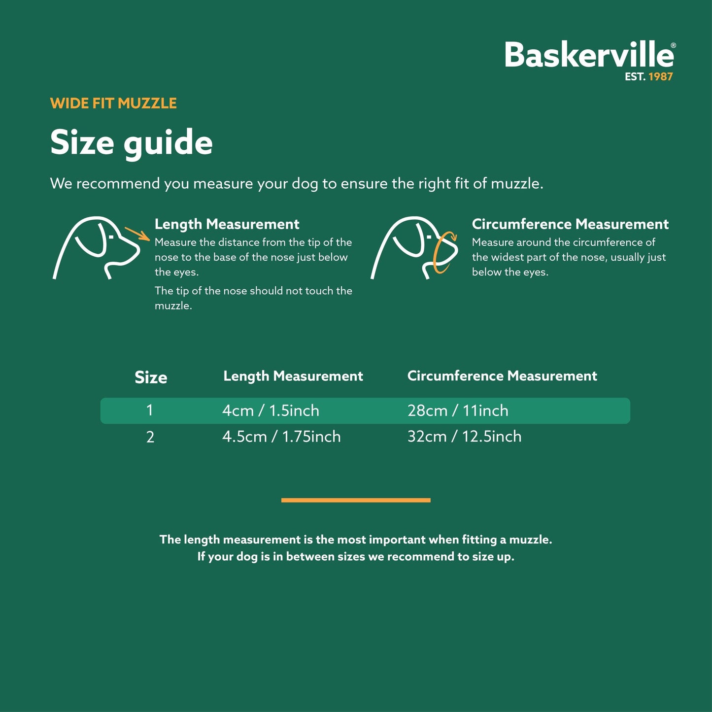 Baskerville Wide Fit Dog Muzzle - Size 2