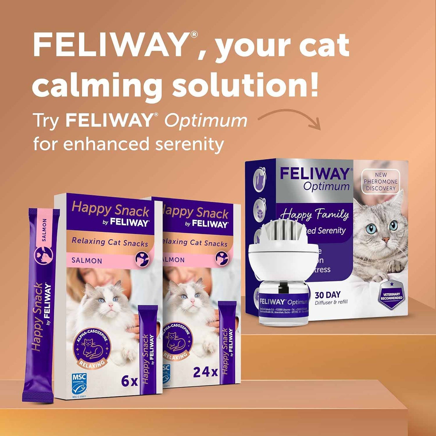 Happy Snack by Feliway - Salmon - 6 sticks
