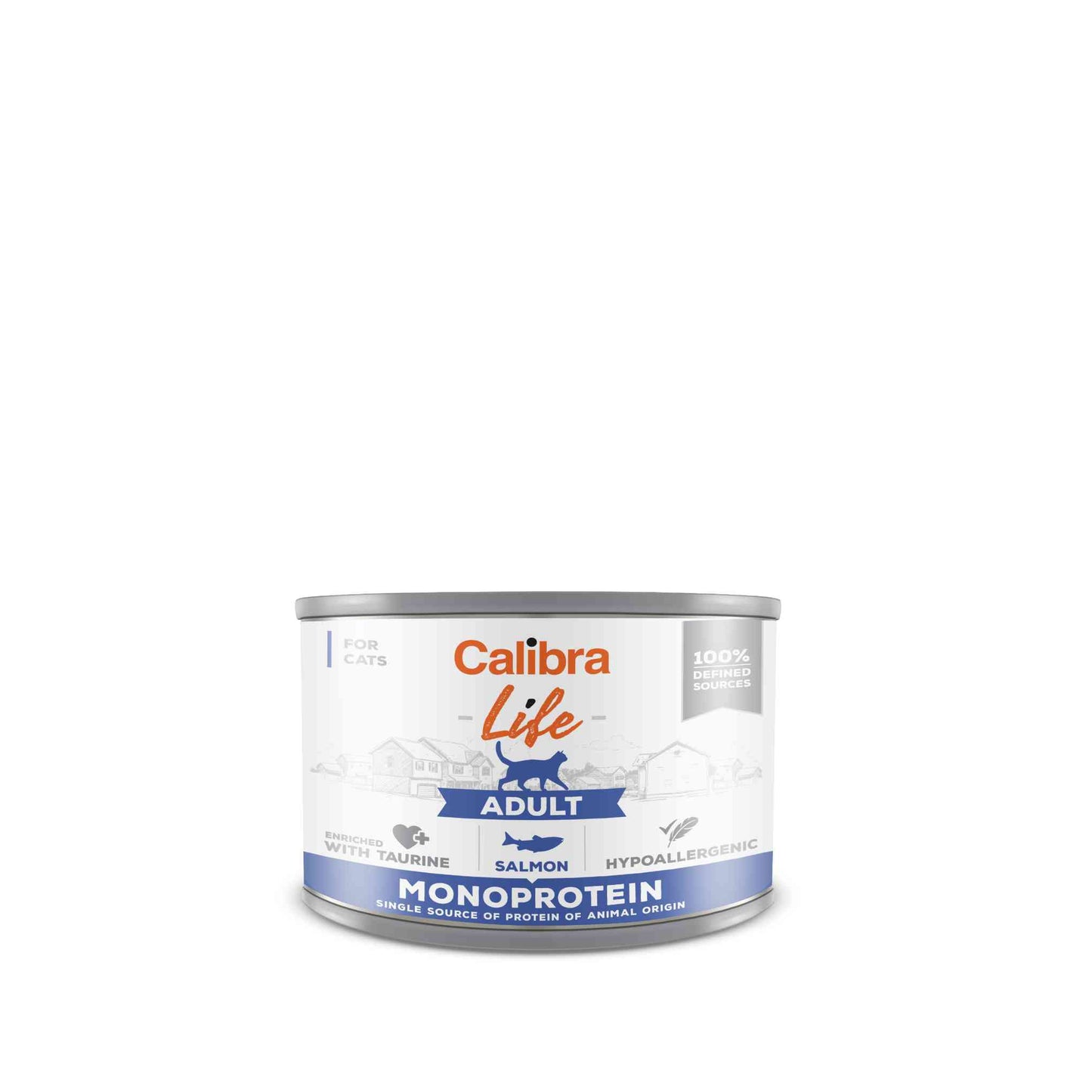 Calibra Life Adult Wet Cat Food - Salmon - 6 x 200g Cans