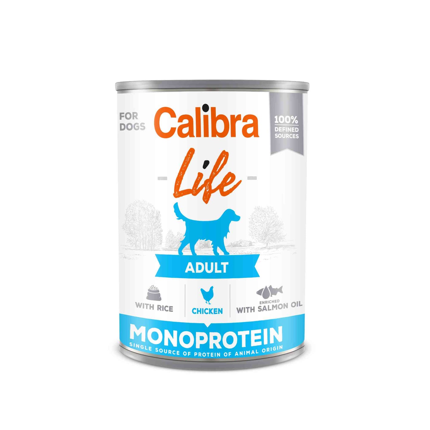 Calibra Life Adult Wet Dog Food - Chicken with Rice - 6 x 400g Cans