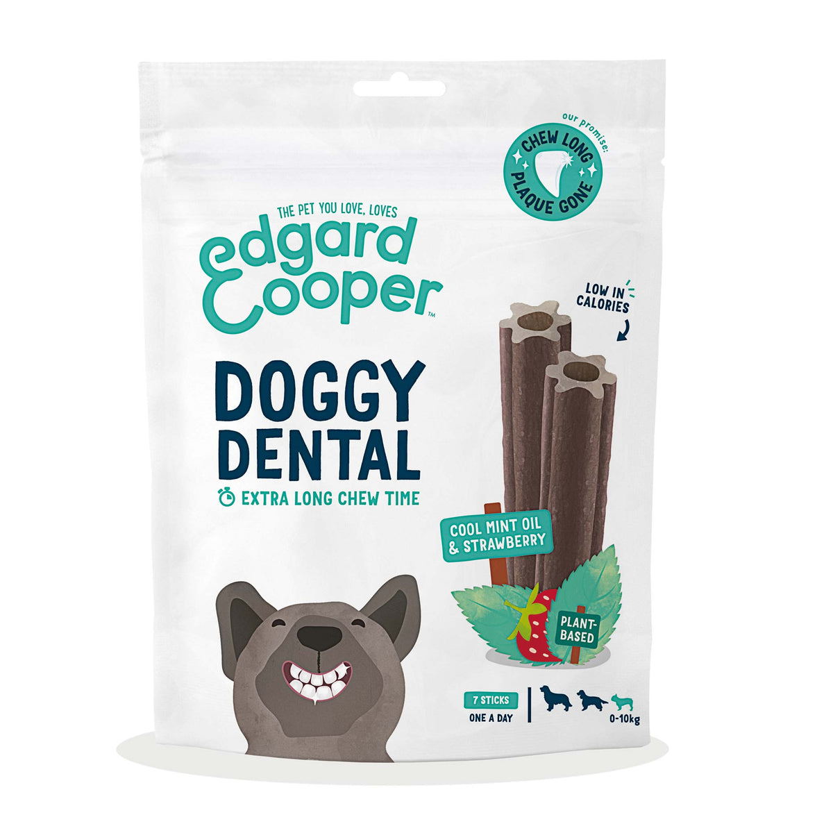 Edgard & Cooper Dental Small Dog Treats - Strawberry & Mint - 7 Pack