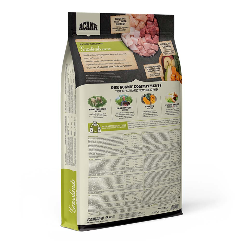 Acana Highest Protein Grasslands Grain Free Adult Dry Dog Food