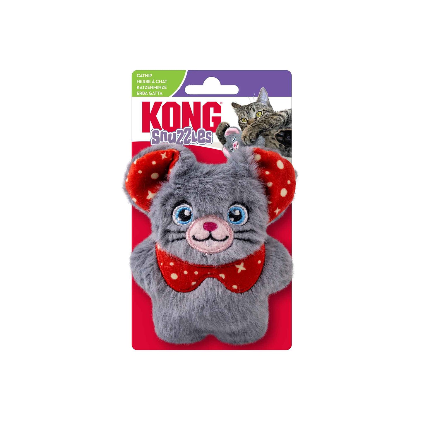 KONG Holiday Snuzzles Mouse Cat Toy - Assorted