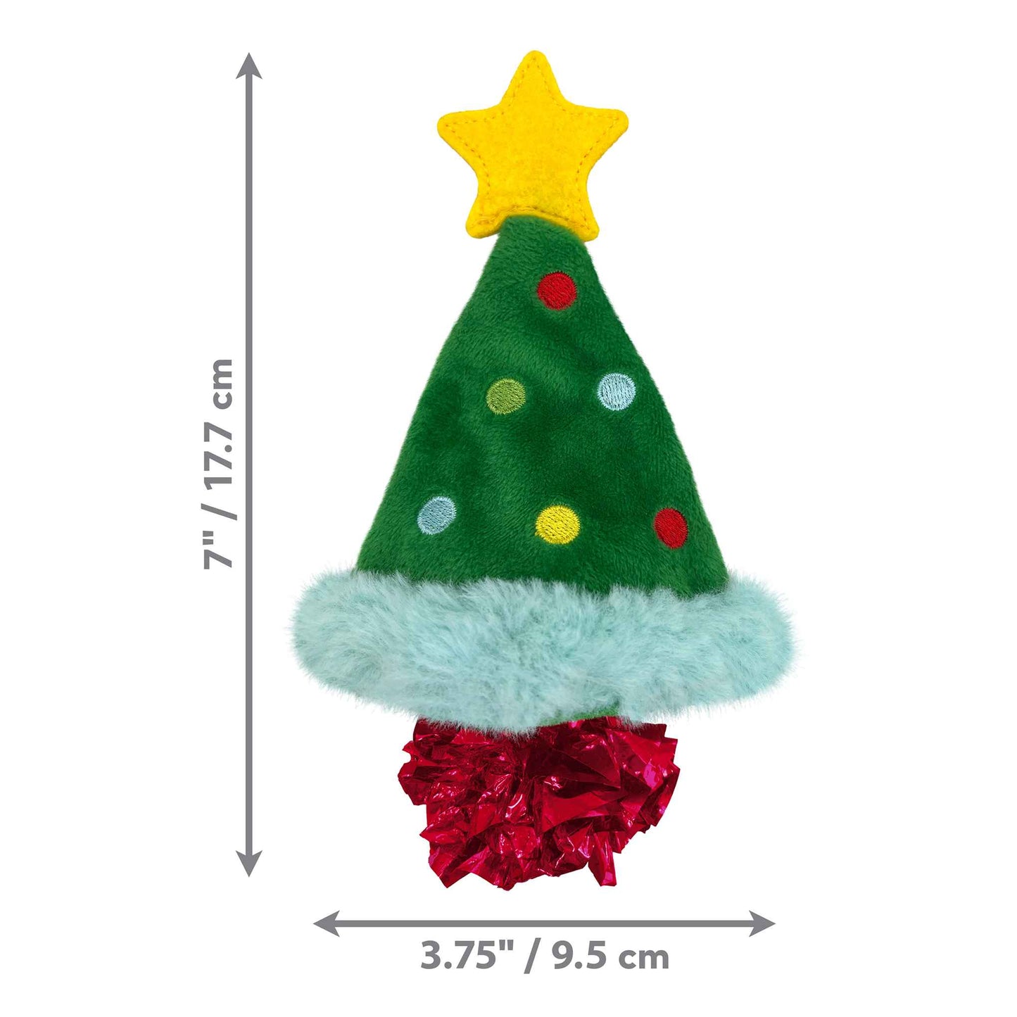 KONG Holiday Crackles Christmas Tree Cat Toy