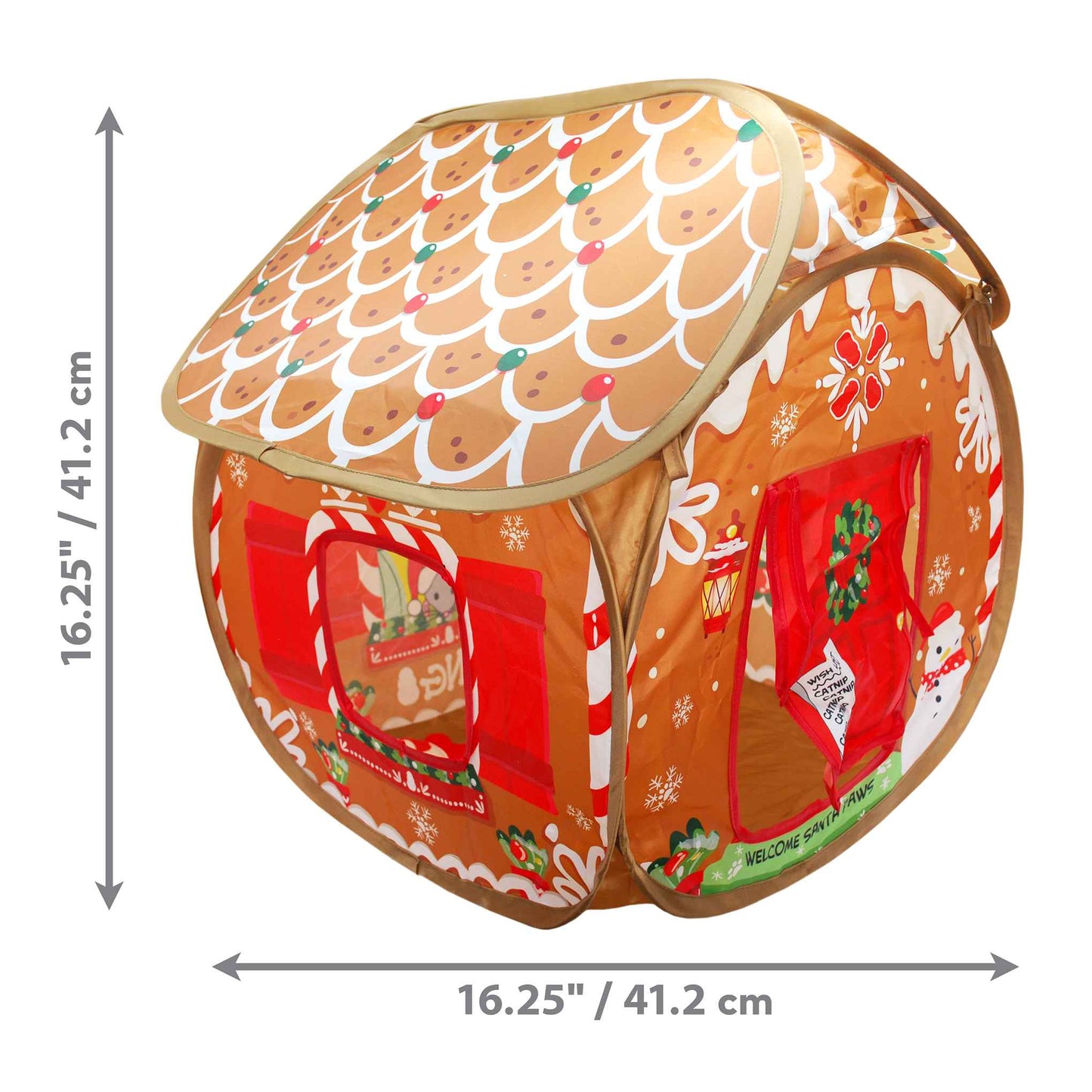 KONG Holiday Play Spaces Gingerbread Bungalow Cat Toy