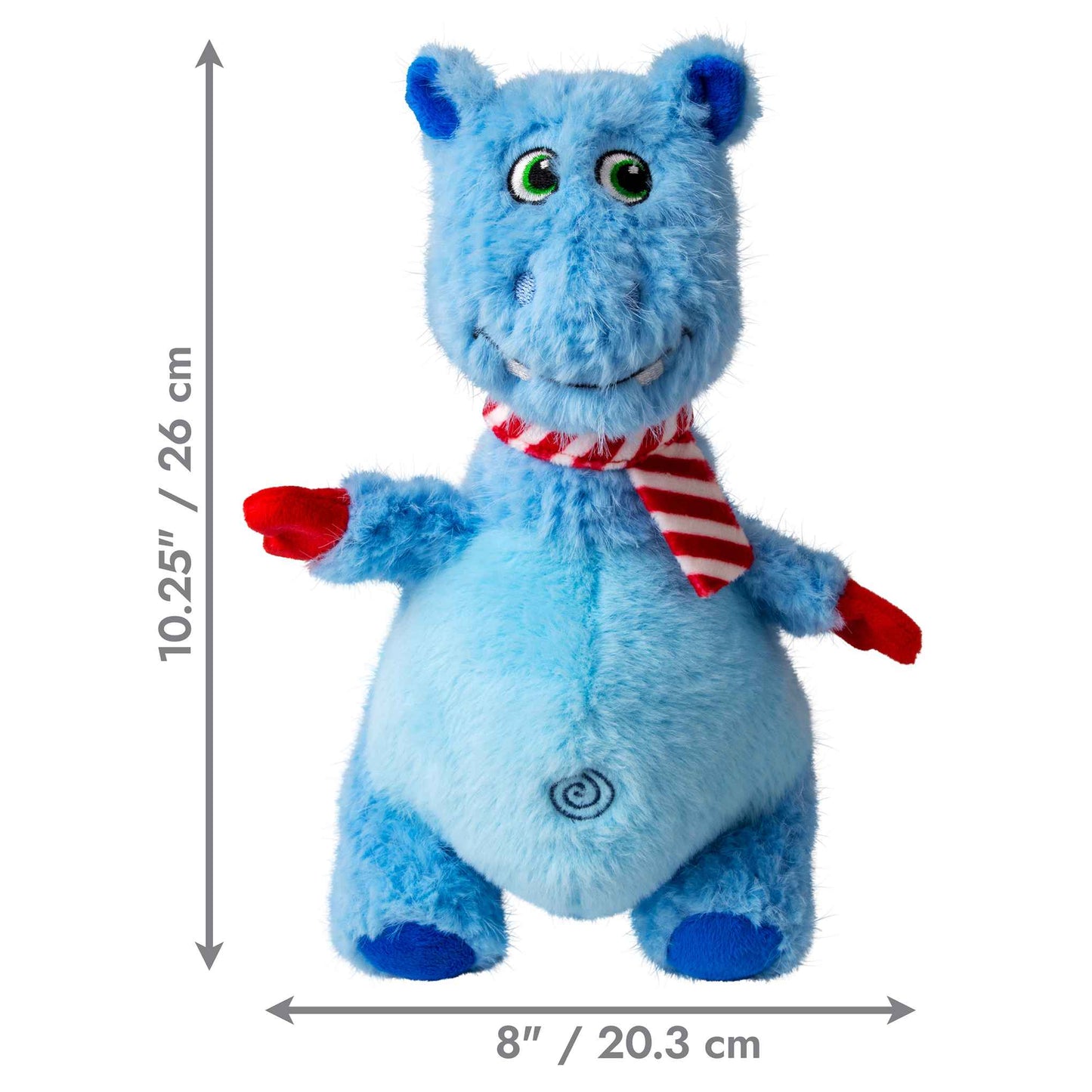 KONG Holiday Knots Belly Hippo Dog Toy - Medium/Large