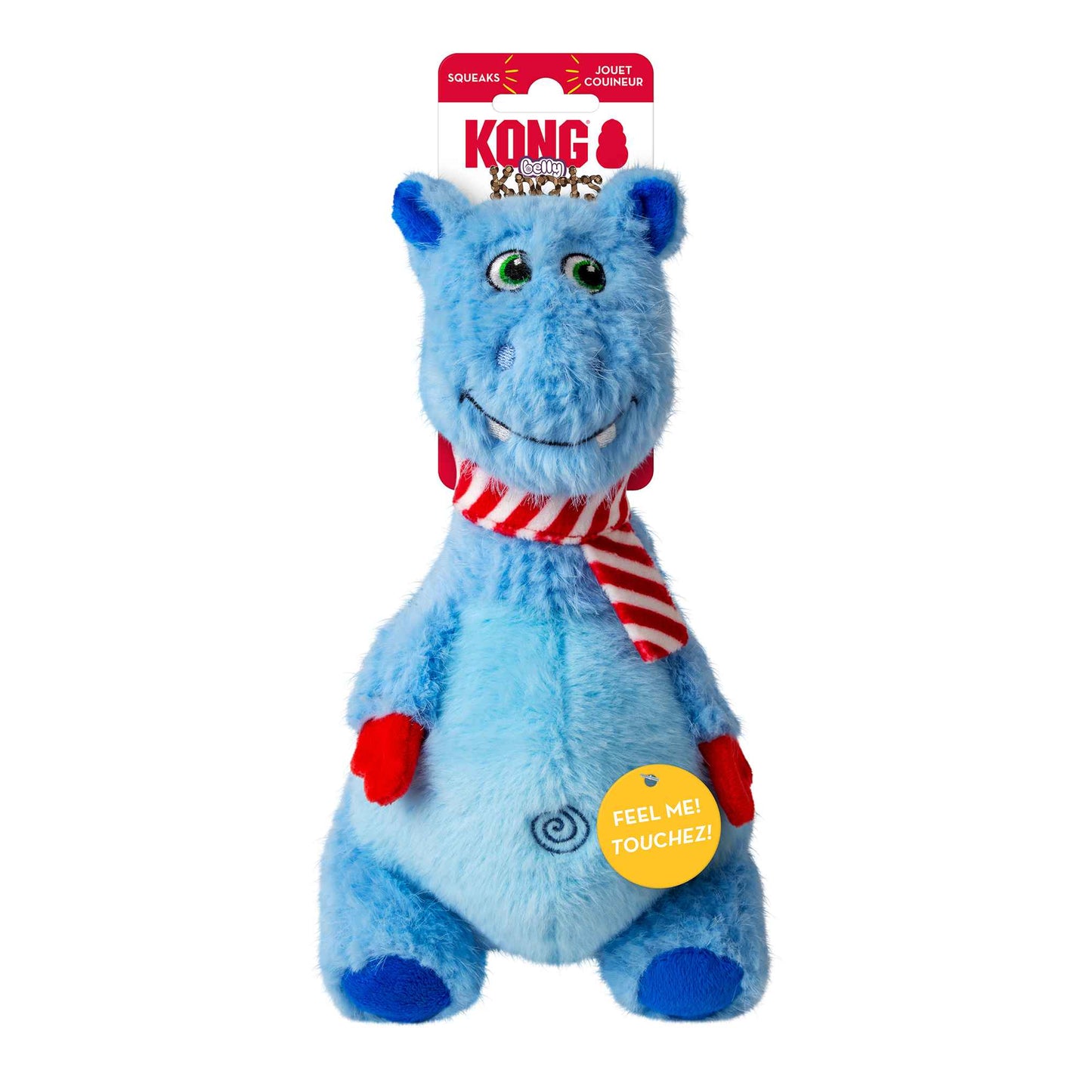 KONG Holiday Knots Belly Hippo Dog Toy - Medium/Large