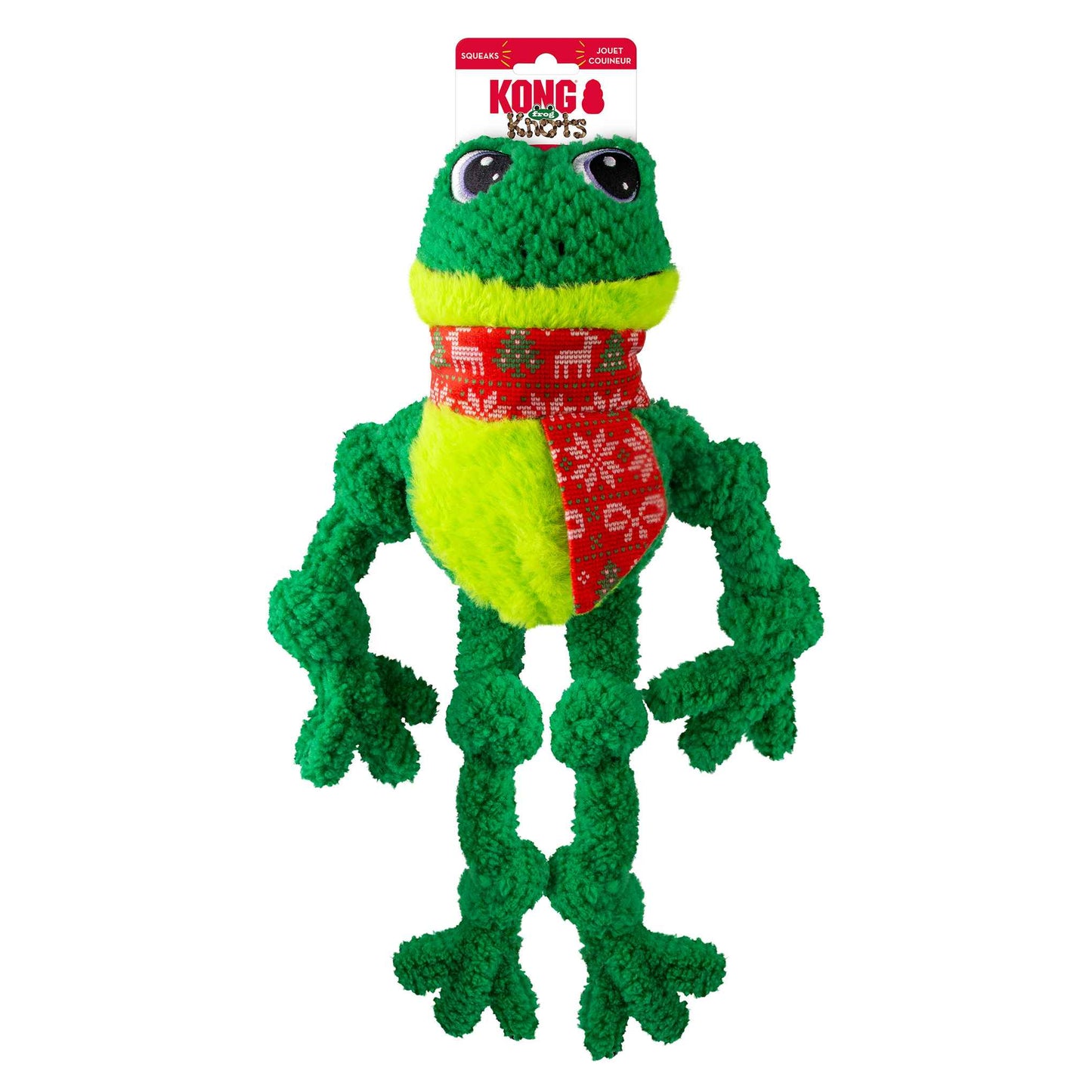 KONG Holiday Knots Frog Dog Toy - Large/XLarge
