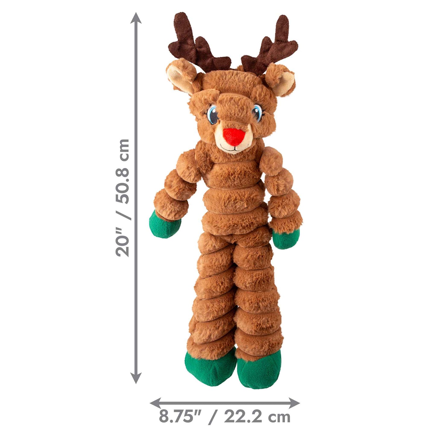 KONG Holiday Shakers™ Crumples Reindeer Dog Toy - XLarge