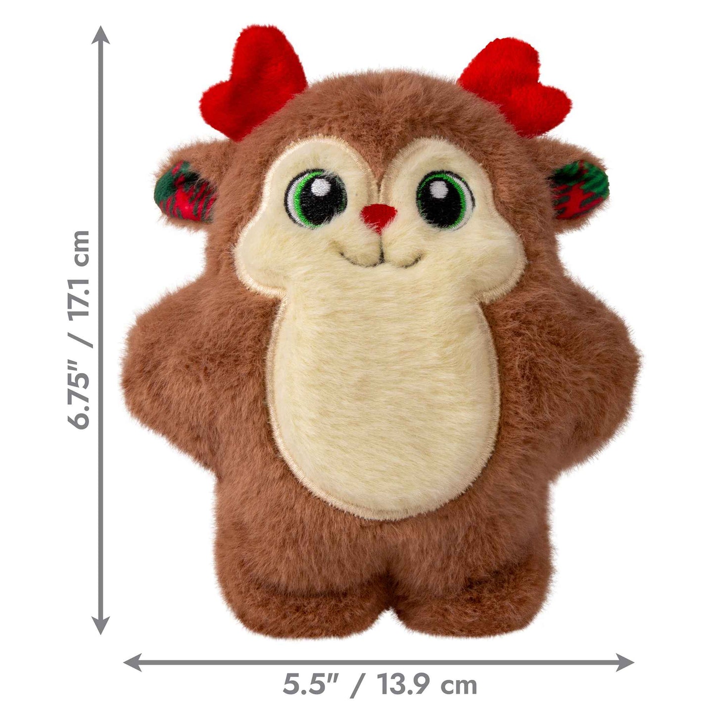 KONG Holiday Snuzzles Reindeer Dog Toy - Small
