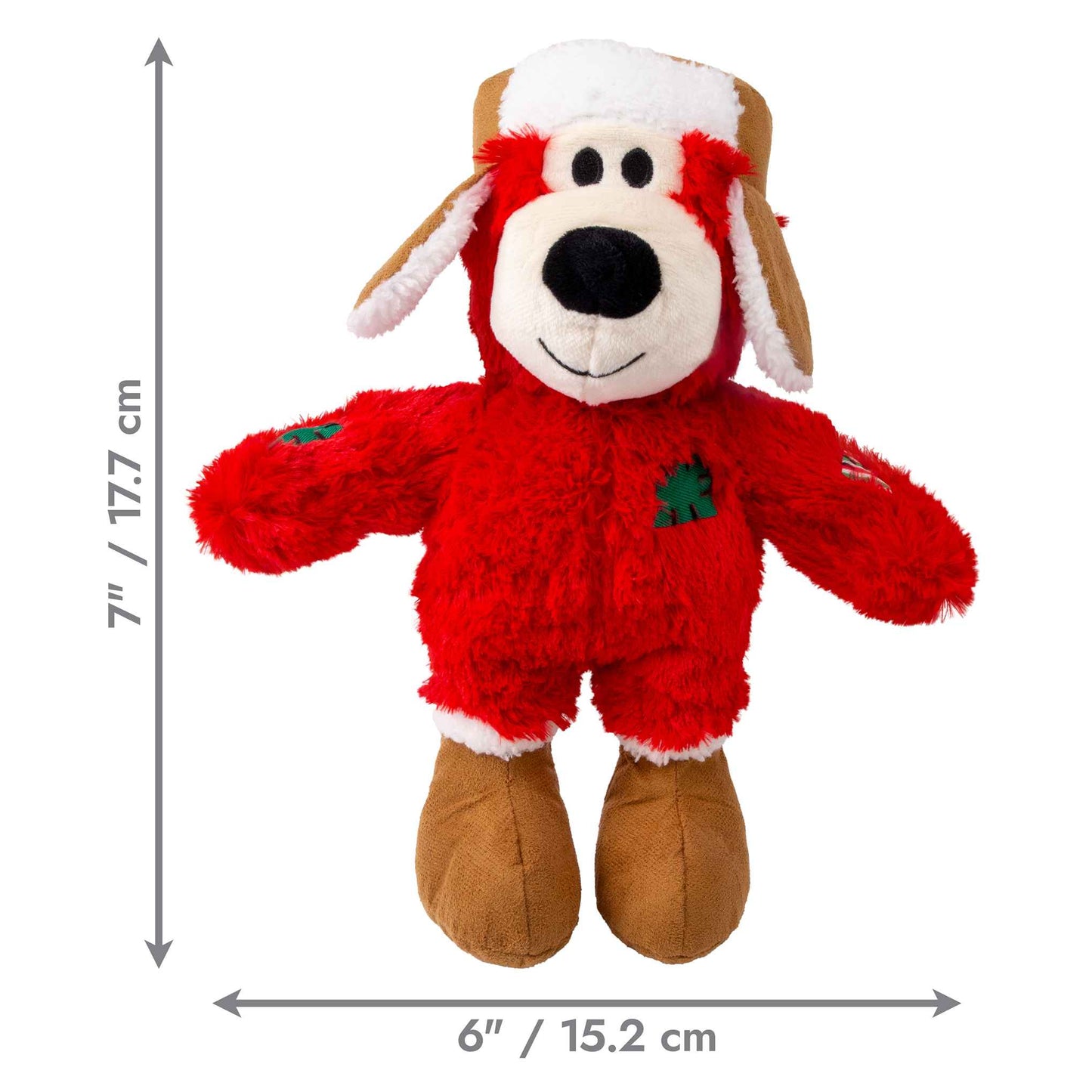 KONG Holiday Wild Knots Bear Dog Toy - Small/Medium