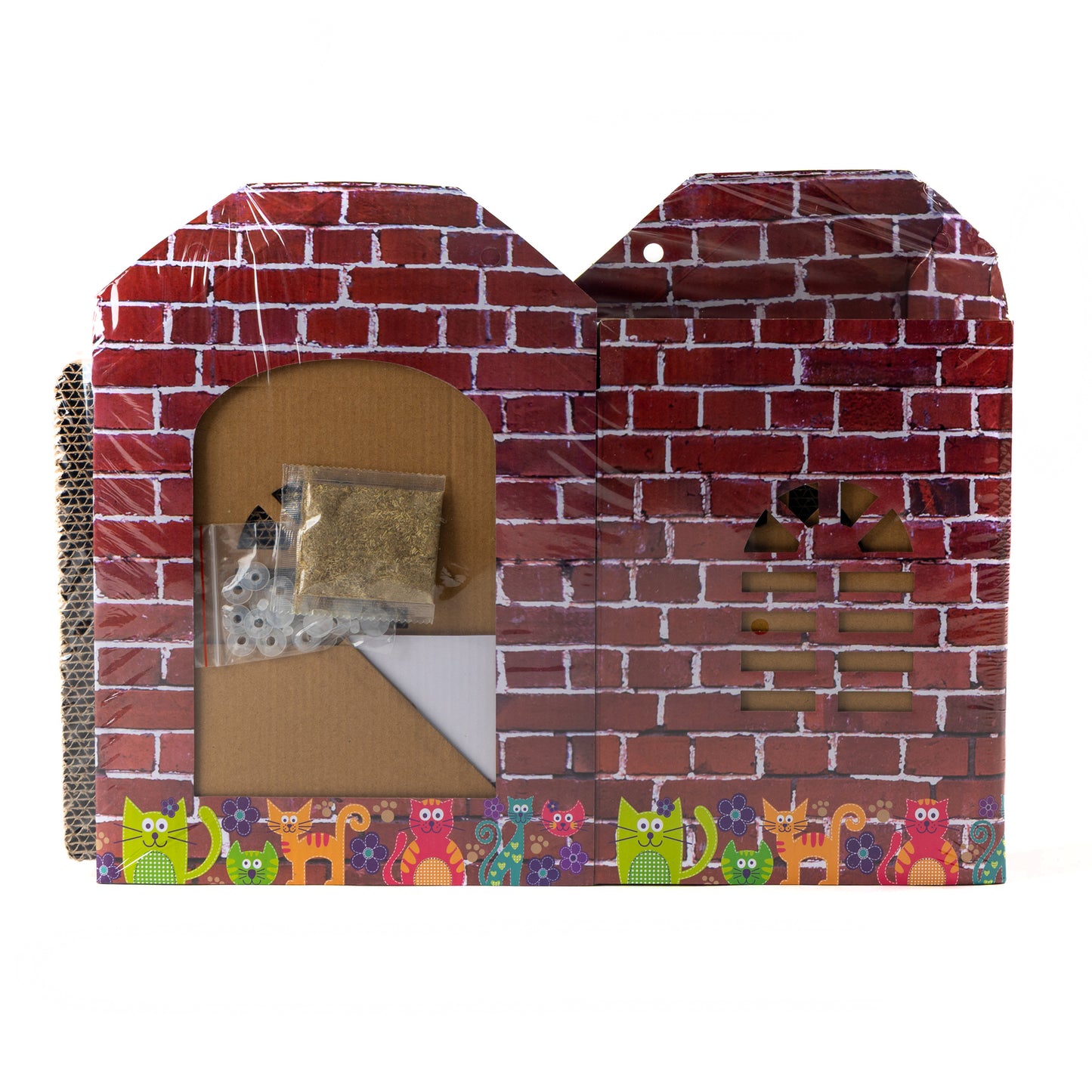 Purrshire Cat Scratching Cardboard House