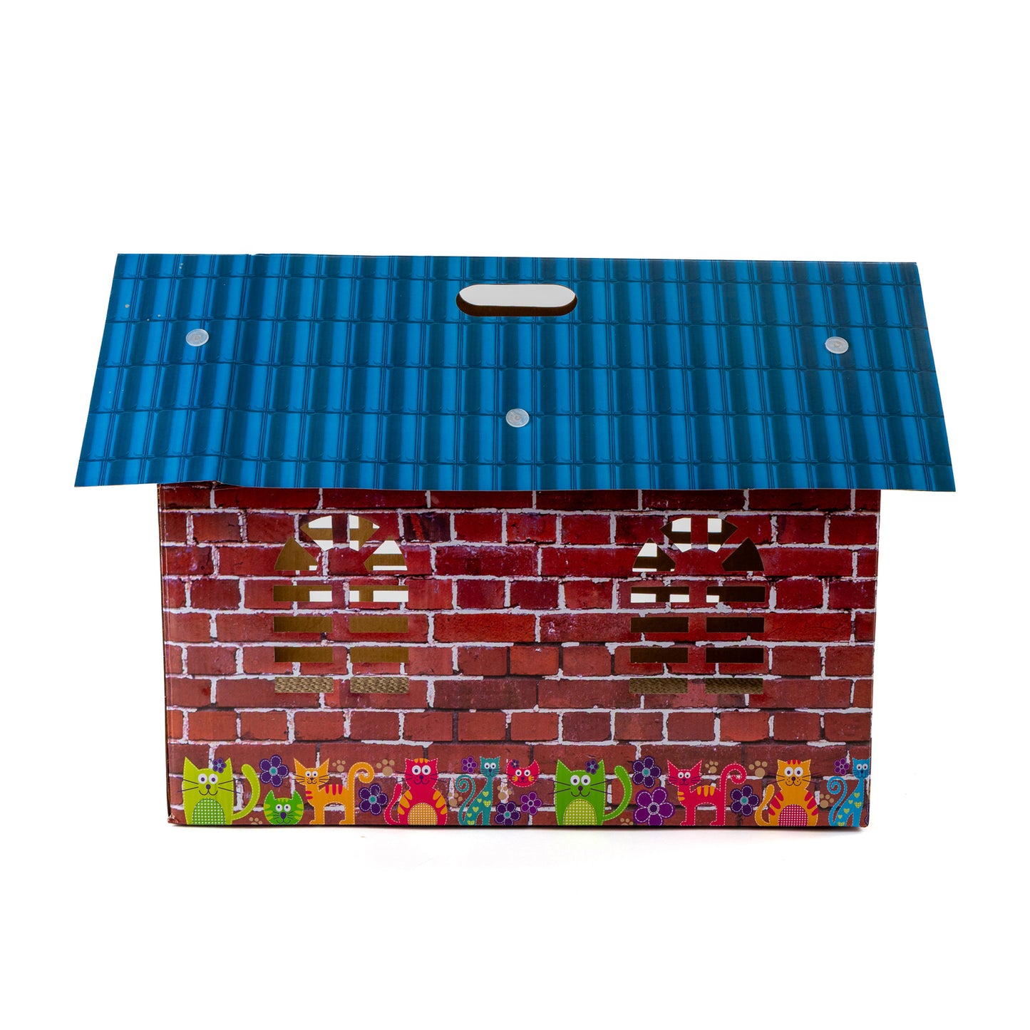 Purrshire Cat Scratching Cardboard House