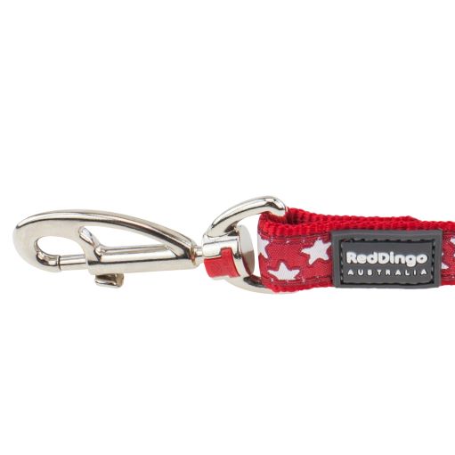 White Star Dog Lead - Red