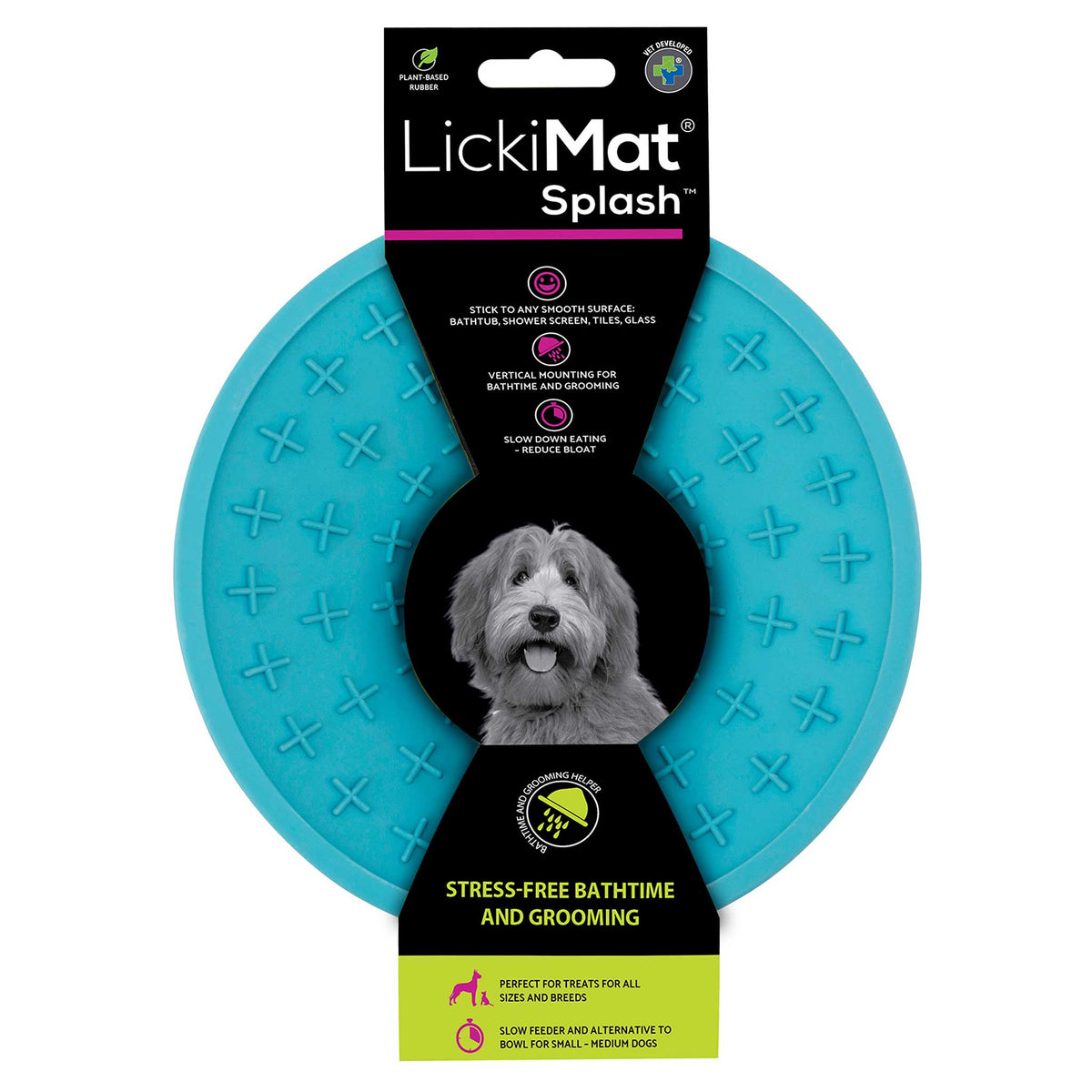 LickiMat Splash Slow Feeder for Bathtime & Grooming - Turquoise