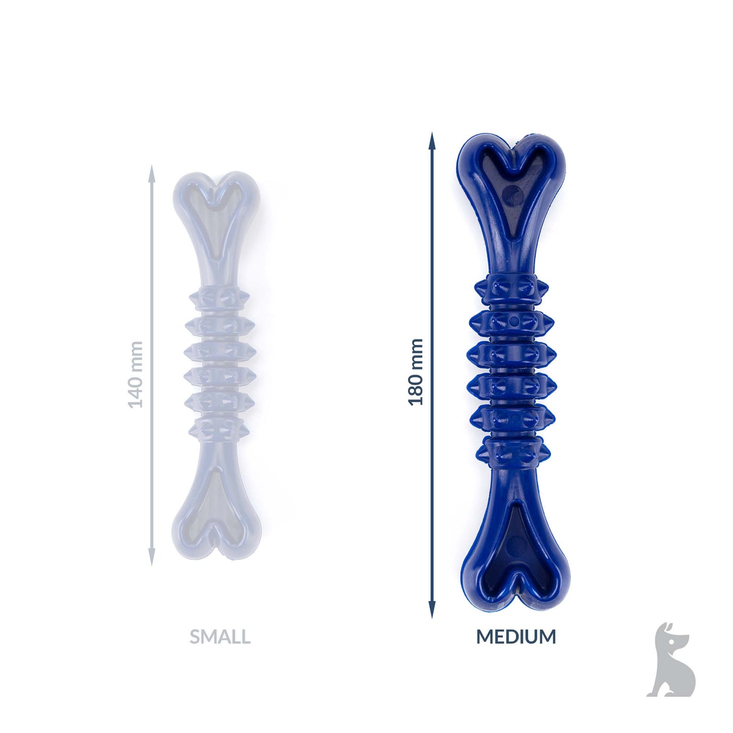 Barkshire Medium Studded Bone Dog Toy - Blue