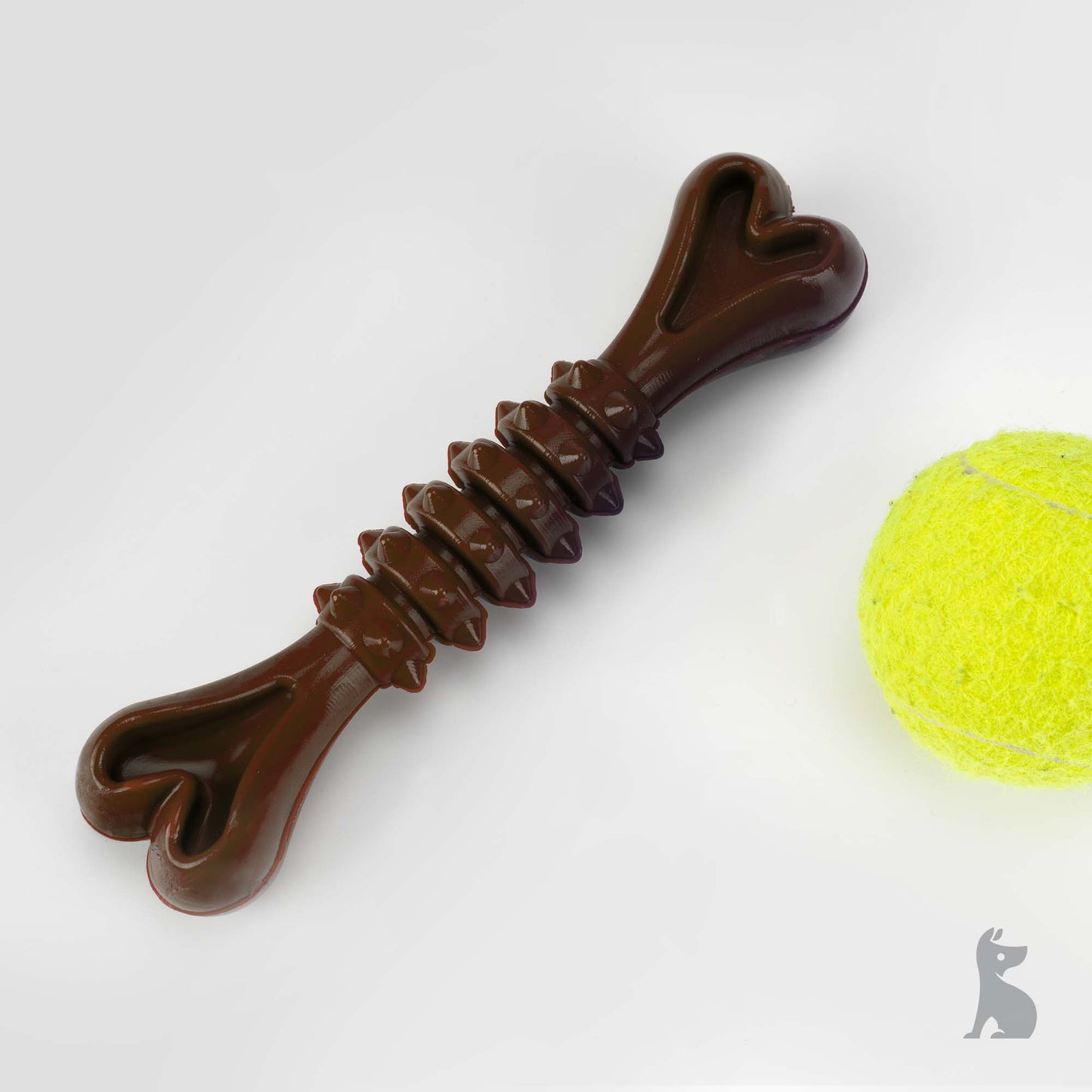 Barkshire Medium Studded Bone Dog Toy - Brown