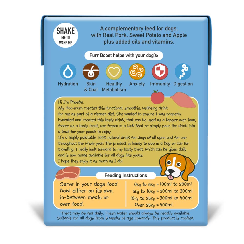 Furr Boost Hydration Drink for Dogs - Pork, Sweet Potato & Apple