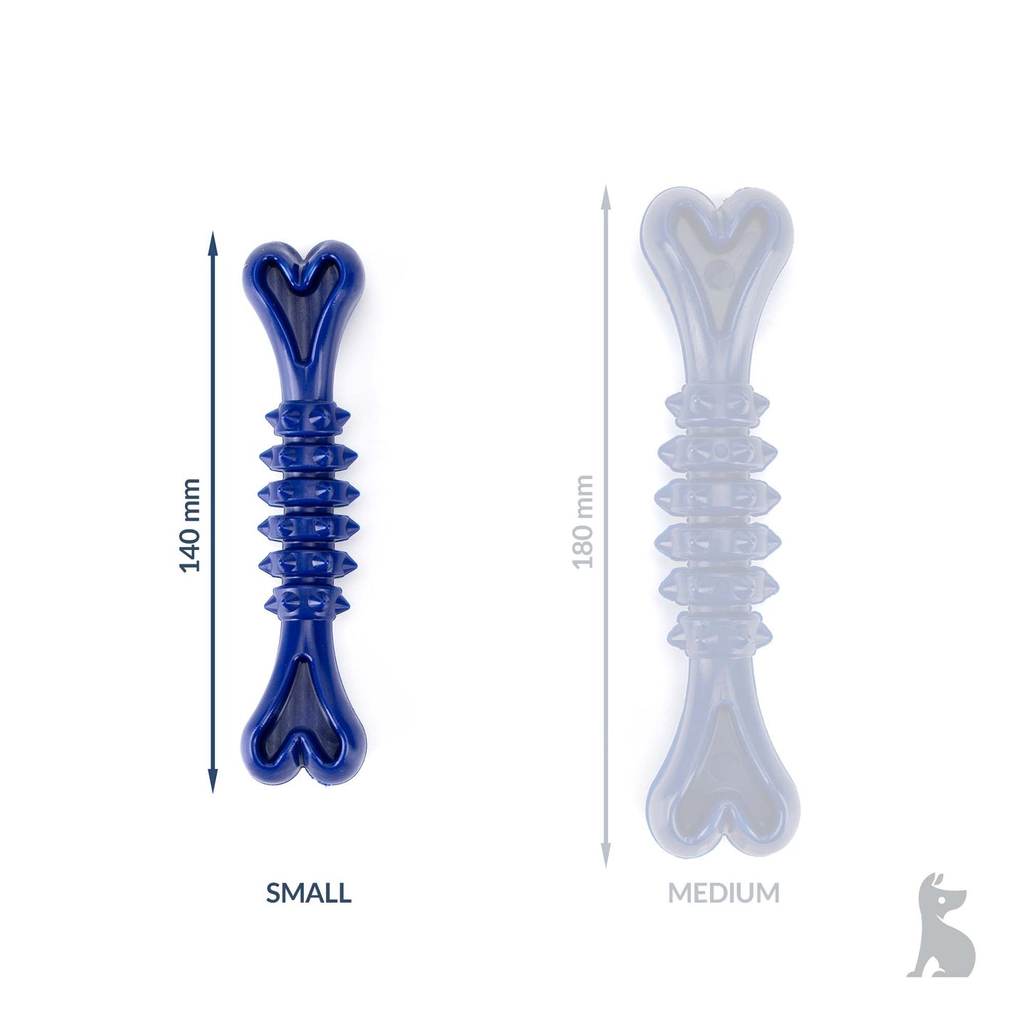 Barkshire Small Studded Bone Dog Toy - Blue