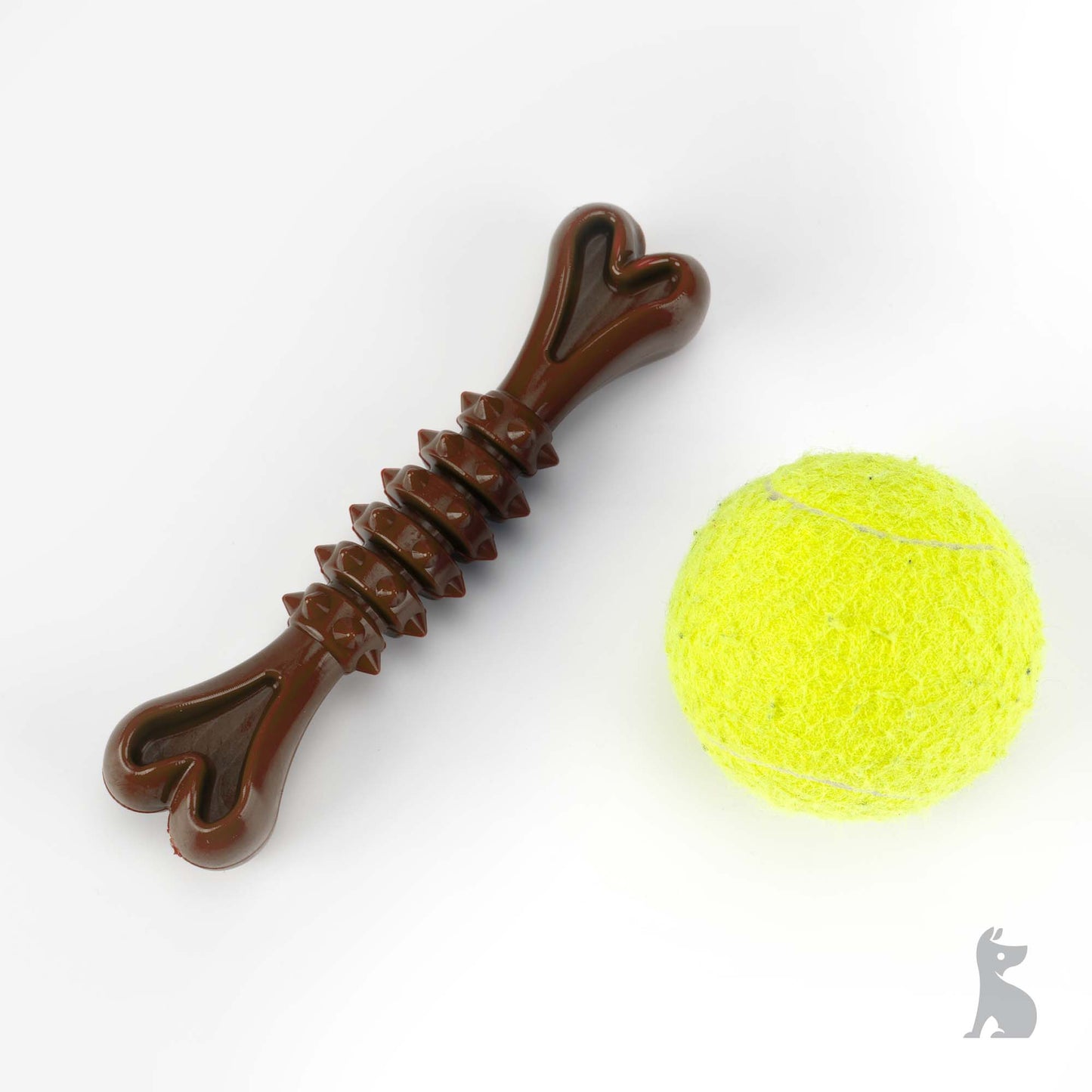 Barkshire Small Studded Bone Dog Toy - Brown