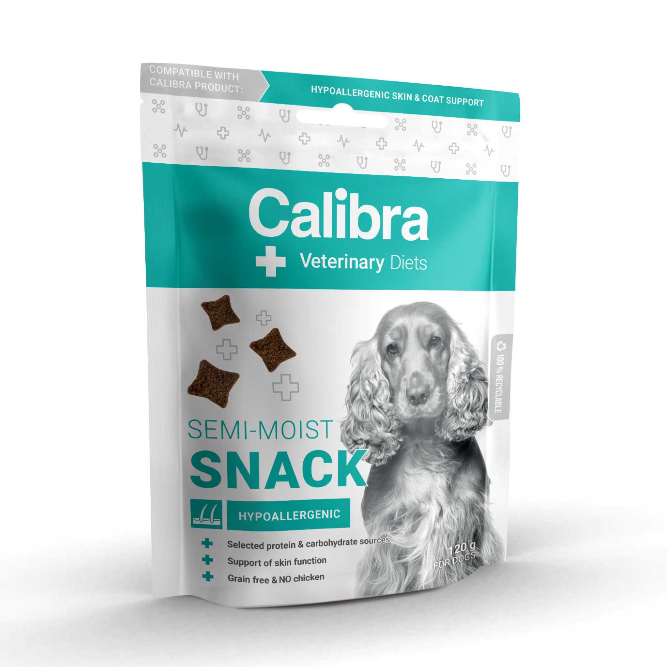 Calibra Veterinary Diet Hypoallergenic Semi-Moist Dog Snack - 120g