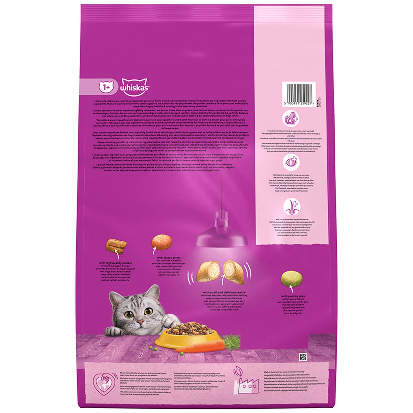 WHISKAS 1+ Adult Dry Cat Food - Chicken