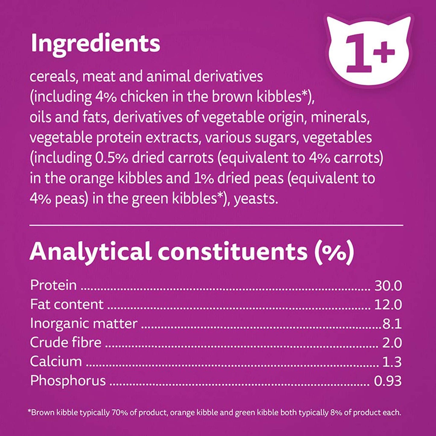 WHISKAS 1+ Adult Dry Cat Food - Chicken