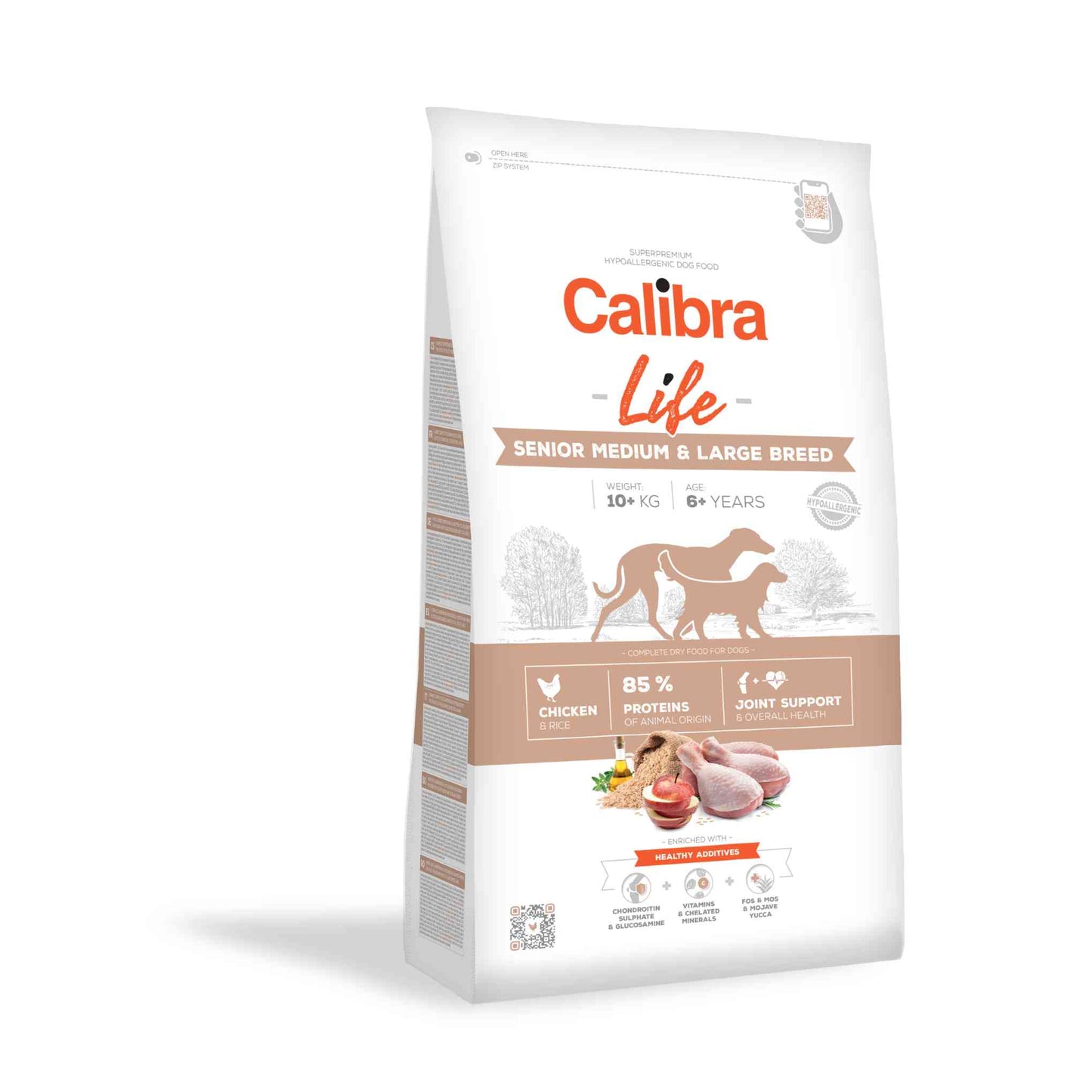 Calibra Life Medium and Large Breed Senior Dry Dog Food - Chicken