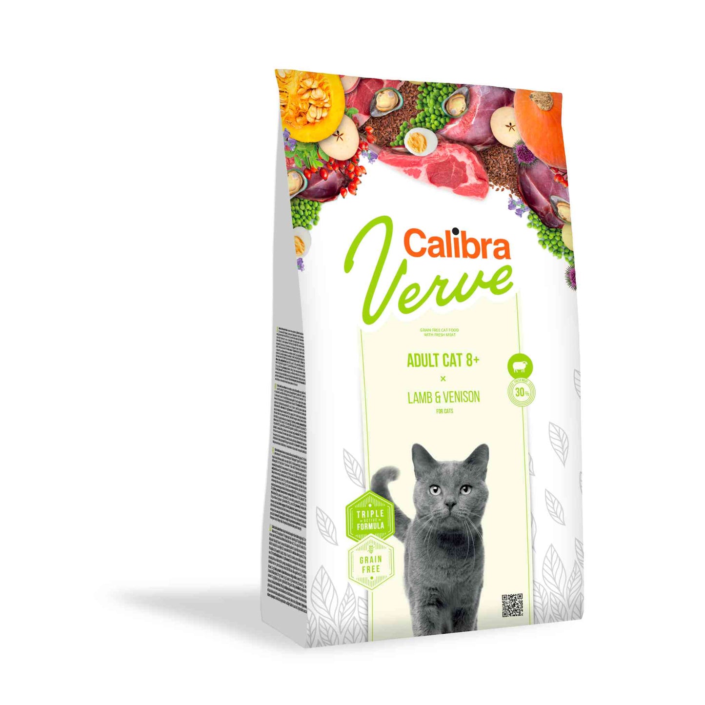 Calibra Verve Gluten Free Senior 8+ Dry Cat Food - Lamb & Venison - 750g