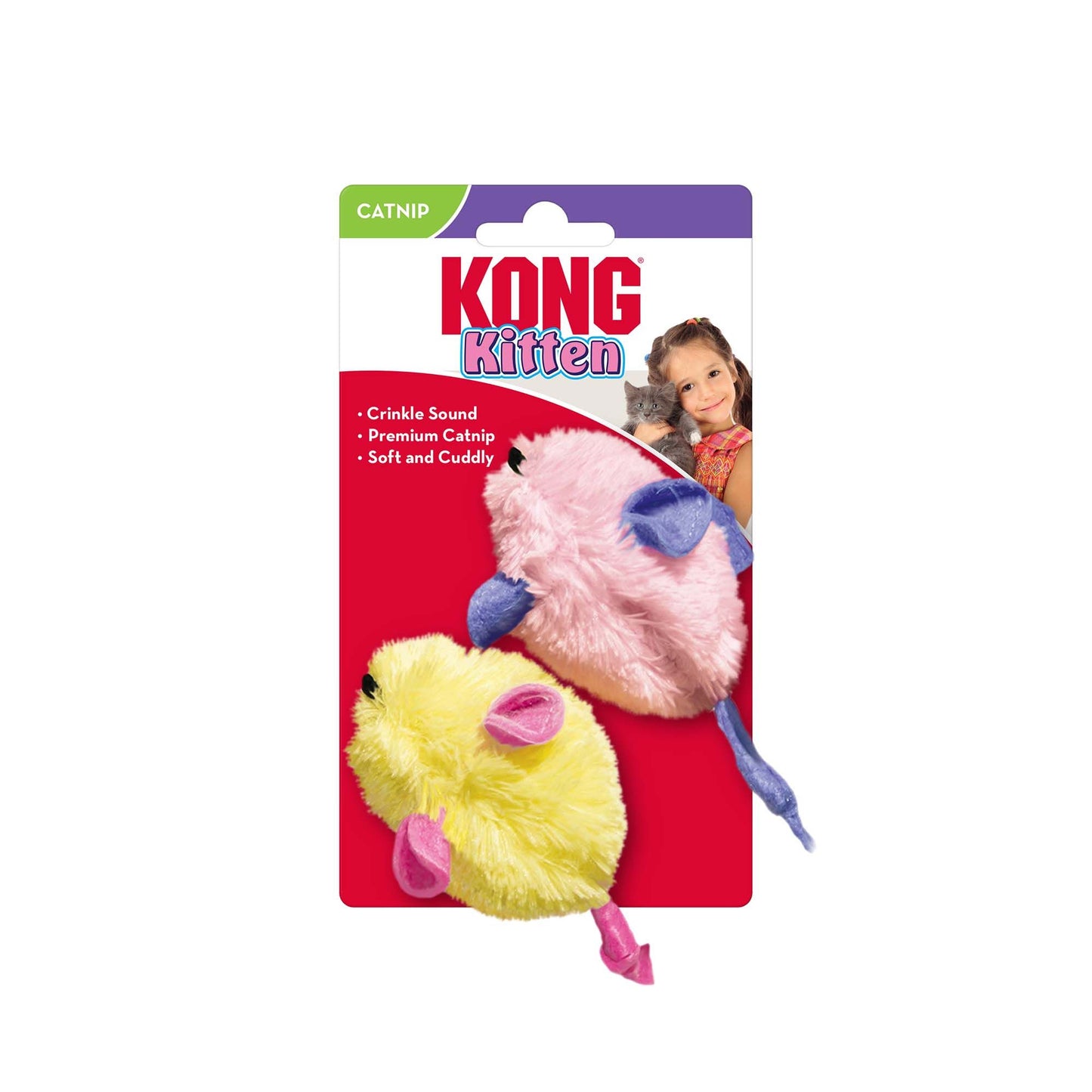 KONG Kitten Mice - Assorted - Pack of 2