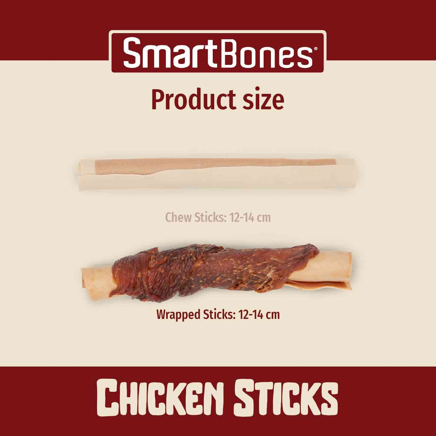 SmartBones Chicken Wrapped Mini Sticks Adult Dry Dog Treats - 9 Sticks
