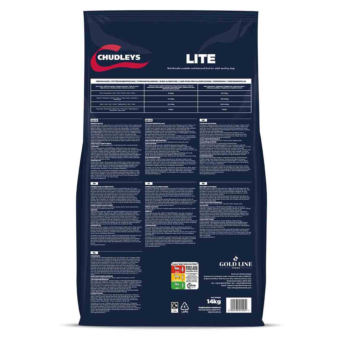 Chudleys Working Dog Lite Dry Dog Food - Chicken