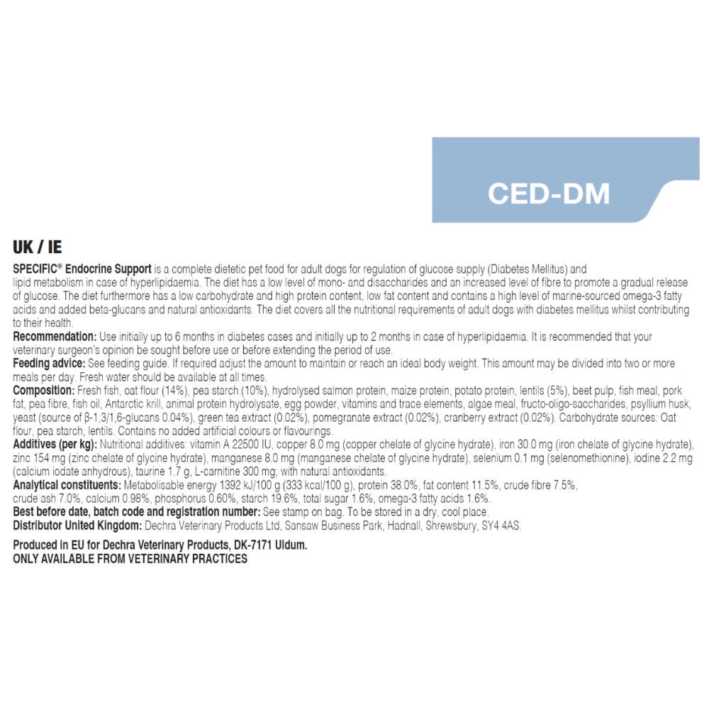 Dechra Specific CED-DM Endocrine Support Dry Dog Food